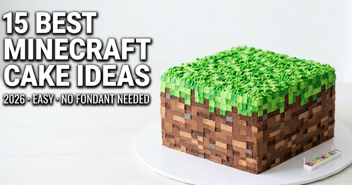 15 best minecraft cake ideas for birthdays 2026 easy no fondant beginner friendly